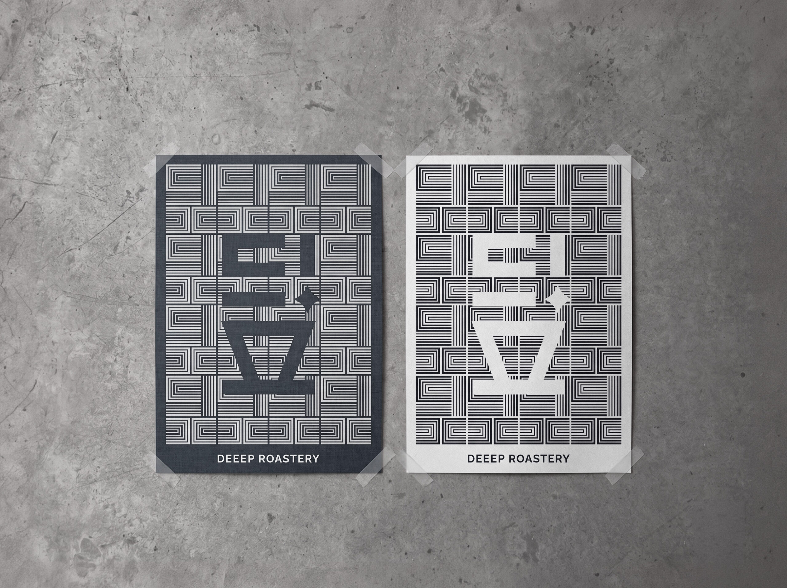 Deeep Roastery Shop Identity Design by Scramble Studio