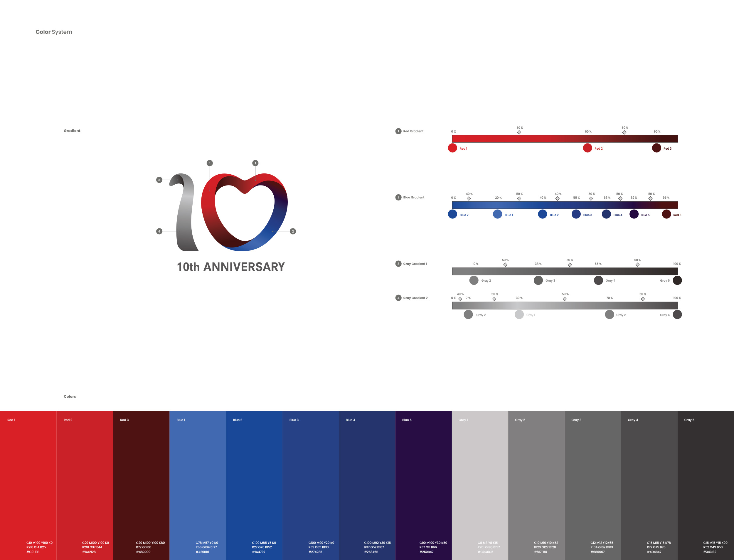 기업 10주년 엠블럼 디자인 | GM코리아 10주년 - Background Colors