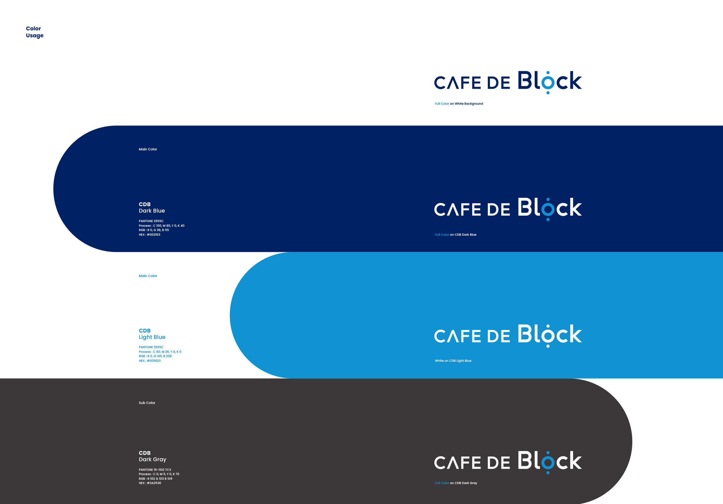 핀테크 브랜딩 | Cafe De Block - Color Usage