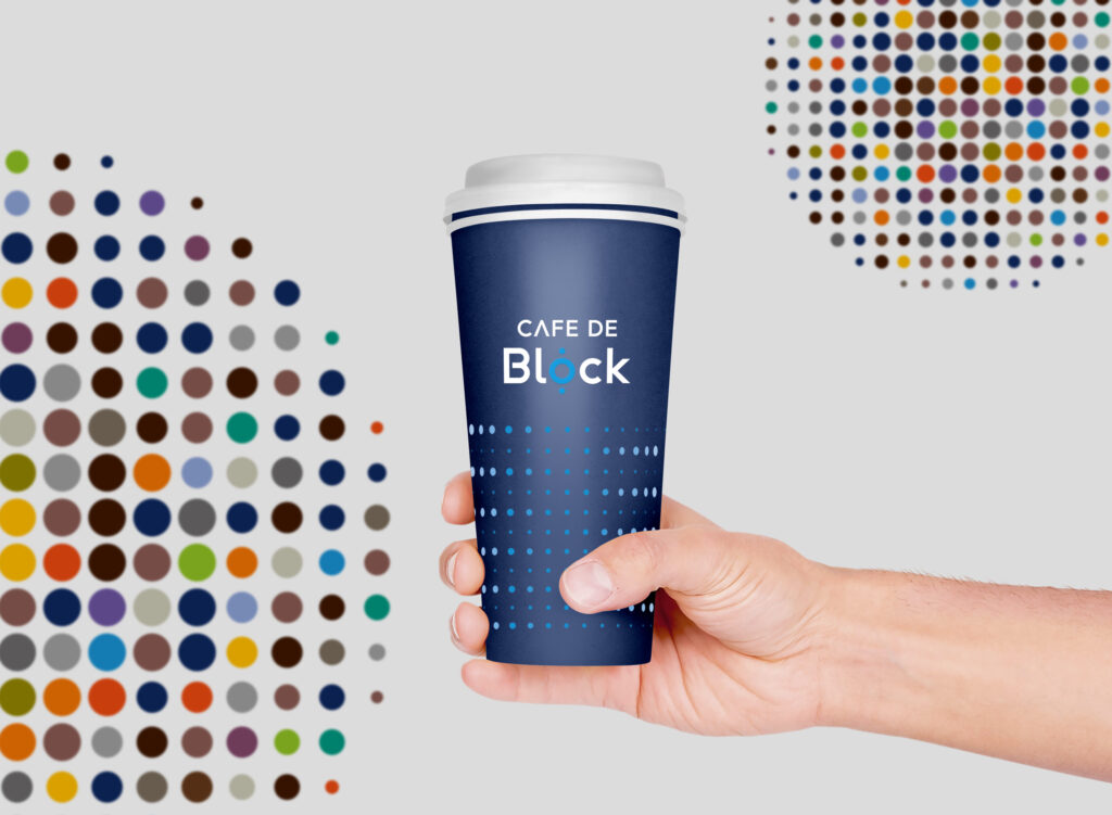 cafe de block paper cup
